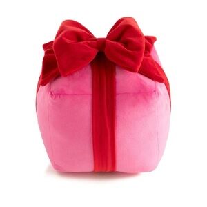 Shiraleah Pink and Red Bow Accent Pillow